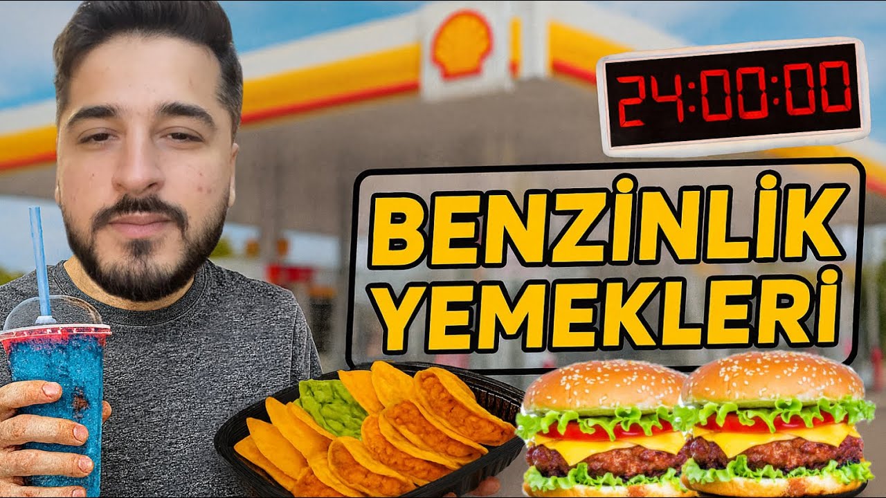 SADECE BENZİNLİK YEMEKLERİ YEDİM! (NİŞANLIMA BÜYÜK SÜRPRİZ)