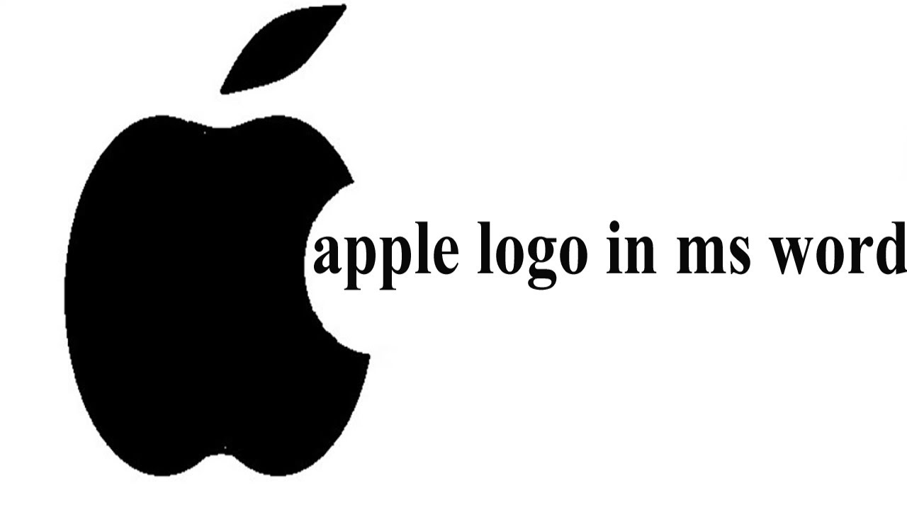 How to draw Apple logo Microsoft Word - YouTube