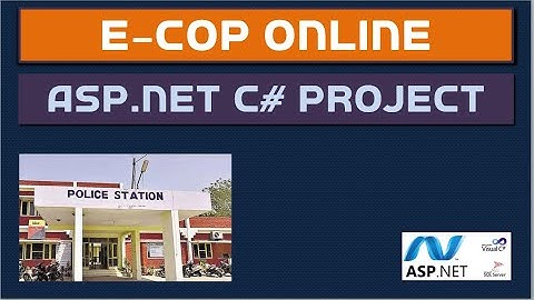 e-Cop Online police case registration system | ASP.net C# with MSSQL | IIS | asp102 #highblix