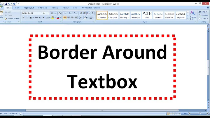 How to Add Border Around Text Box - MS Word