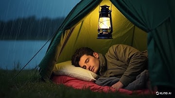 SOLO CAMPING HEAVY RAIN - HIKING IN LONG HEAVY RAIN NON STOP - ASMR #058