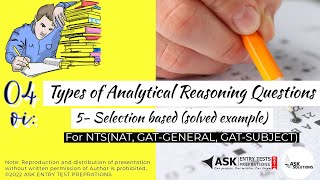 Famous LEC 04 vi: Types of Analytical Reasoning Questions |5-Selection based(solved example)| Wealth