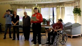 Details Eagle Head Cane presentation to the S Paris Veteran's Home News