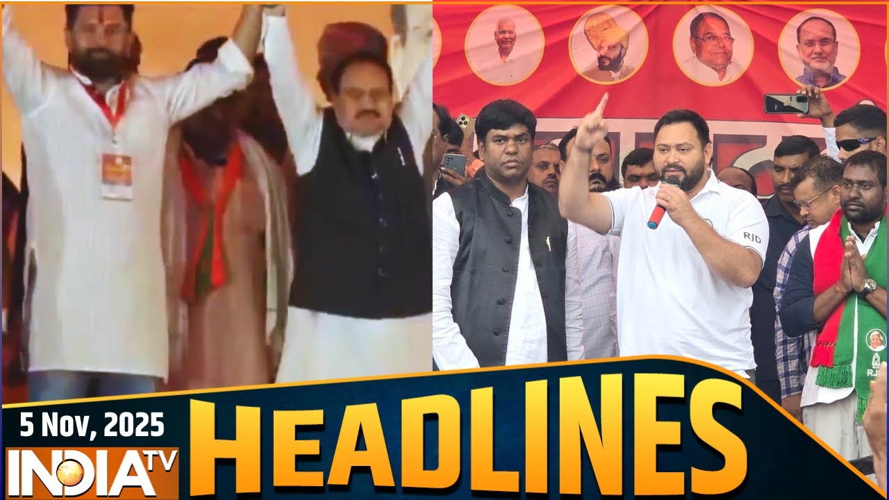 Headlines : दूसरे चरण का रण, दिग्गजों ने झोंकी ताकत | Bihar Elections | Mahagathbandhan | NDA