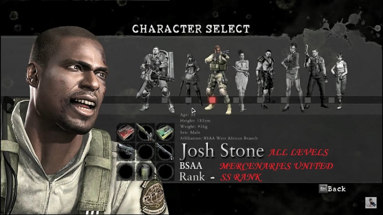 Steam общност :: Ръководство :: Resident Evil 5 – The Mercenaries  Equipamento Dos Personagens.