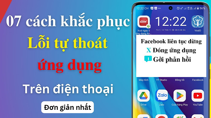 Sua lỗi ứng dụng android bị dừng lại