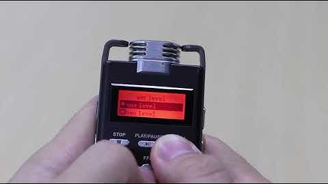 EVISTR L53 VOR(Voice activated recording) Settings