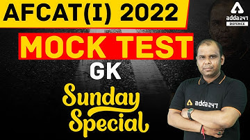 AFCAT 1 2022 | GK Mock Test | Sunday Special