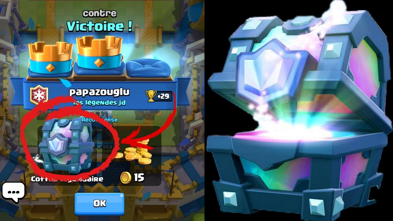 COMMENT AVOIR UN COFFRE LEGENDAIRE GRATUITEMENT! (clash royale) - YouTube