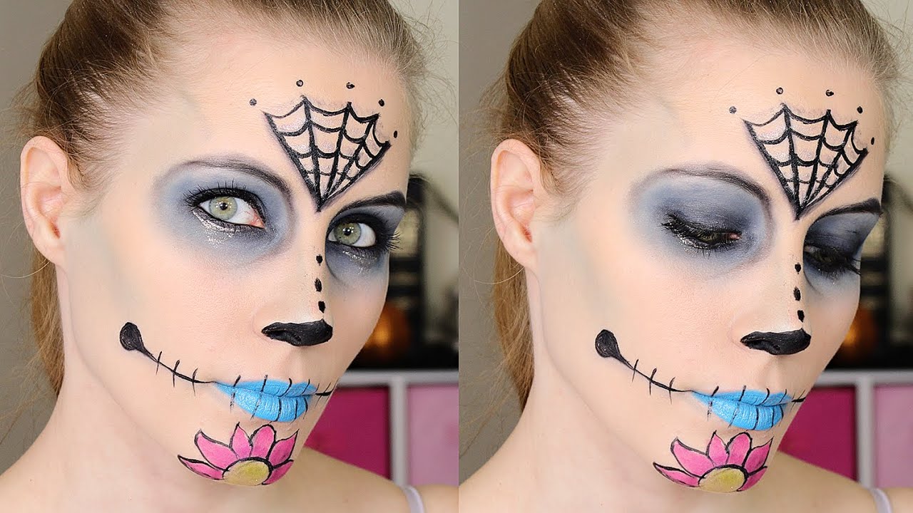 Sugar Skull Halloween Makeup Tutorial  YouTube