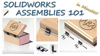 SolidWorks ASSEMBLIES 101 - Mates, Move, and Exploded View in 11 Minutes!