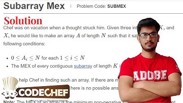 Subarray Mex (SUBMEX) : CodeChef Starters 23