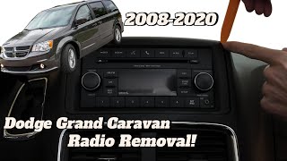 HOW TO: Factory Radio removal- 2008-2020 Dodge Grand Caravan