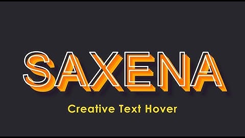 Creative Text Hover | Learn to code for free with The Coder Amit Saxena (Trending Coder)