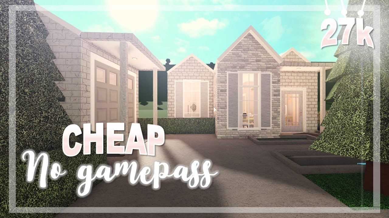 BLOXBURG| Cheap No gamepass house 27k | House build - YouTube