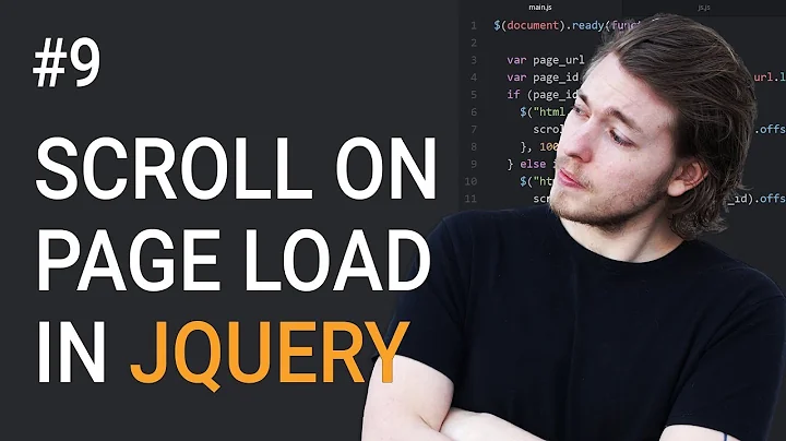 9: Animated scroll to a section on page load - Learn jQuery front-end programming