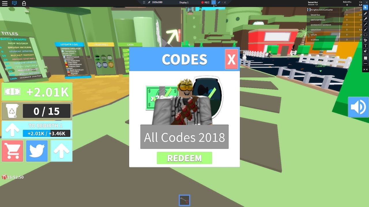 Garbage Simulator All Codes 2018 YouTube