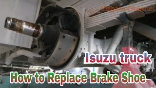 Change Brake Shoe Rear ISUZU Truck
