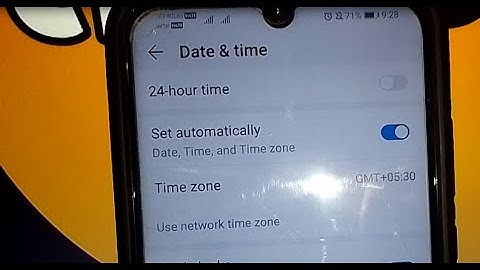 how to enable set time zone automatically in honor 20i mobile