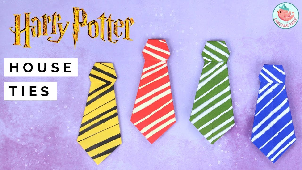Origami Harry Potter House Ties - Easy Paper Crafts! 