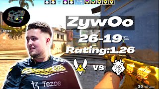 【ZywOo POV】(26-19) Vitality vs G2 (mirage) | Gamers8 2023