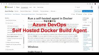 Azure DevOps - Self Hosted Docker Build Agent