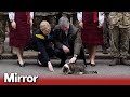 Larry the cat greets ukrainian ambassador