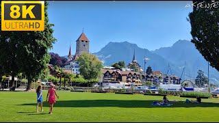 [ 8K ] SPIEZ - красивая деревня в Швейцарии • Летняя прогулка • Видео 8K HDR