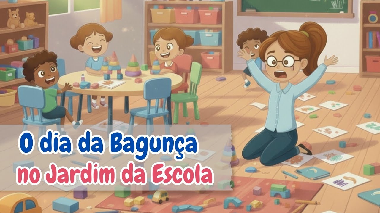 O Dia da Bagunça no Jardim da Escola #historiasinfantil # ...