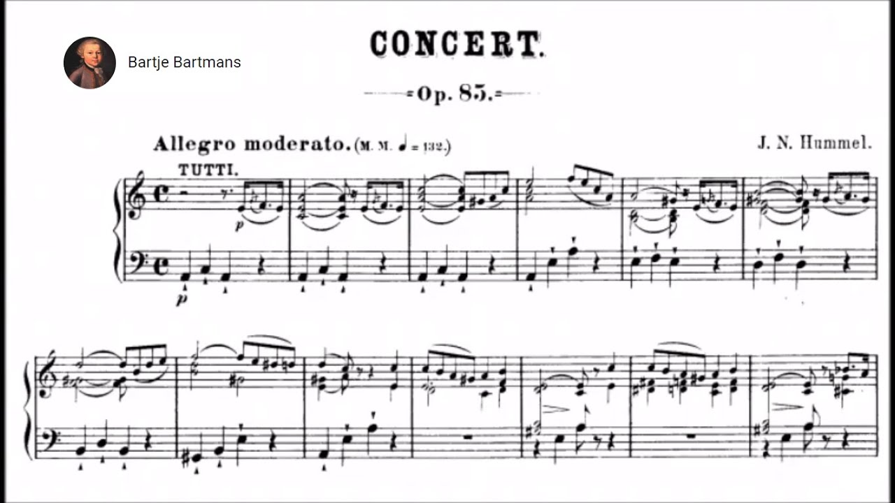 Johann Nepomuk Hummel - Piano Concerto No. 2 in A minor, Op. 85 (1816) -  YouTube