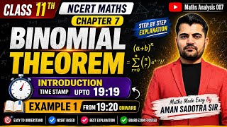 Binomial Theorem Introduction || Example 1 Binomial Theorem Chapter 7 Class 11th Ncert 