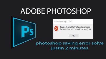 photoshop saving error not enough ram