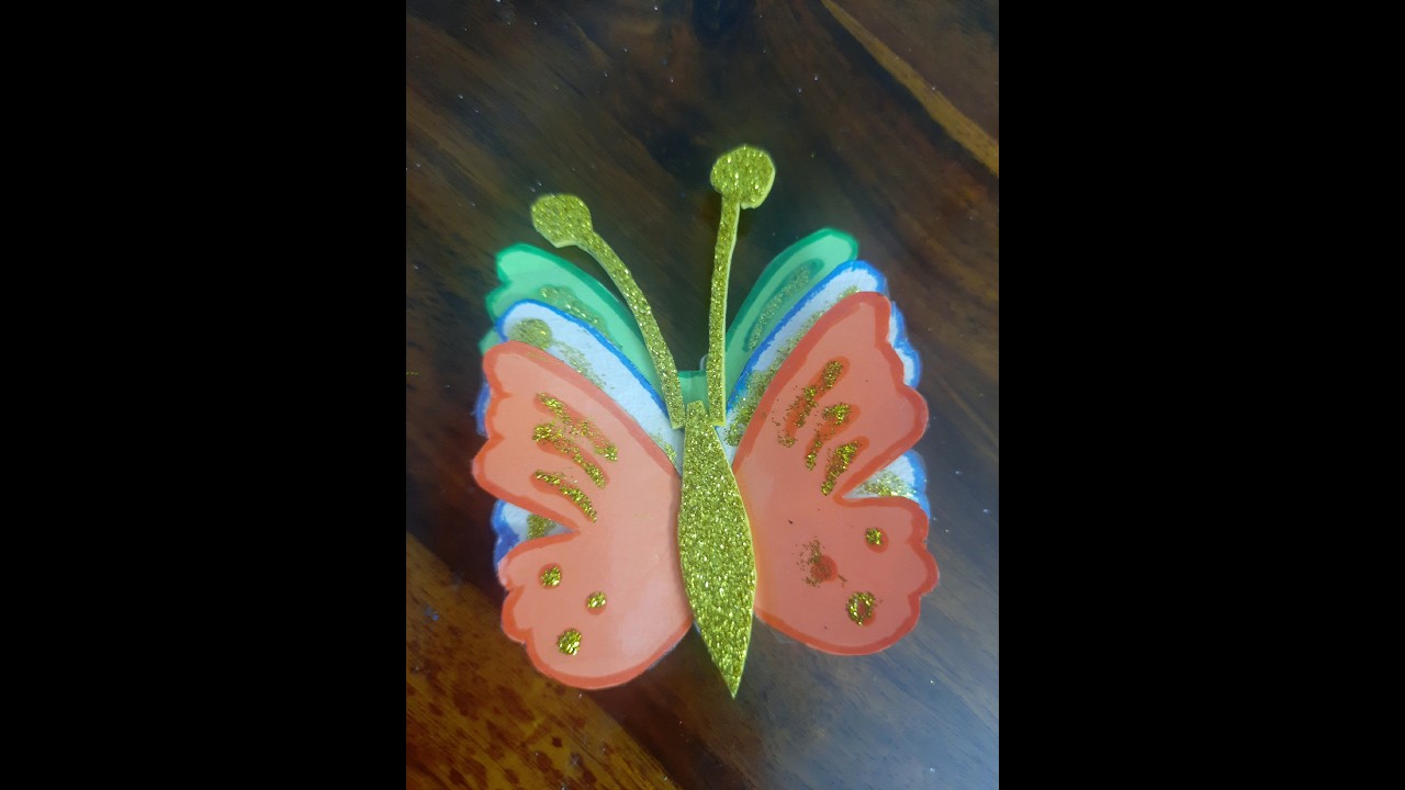 #republic day craft ideas # simple paper butterfly brooch #tricolour ...