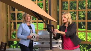 ATLeisure 8.5' Square Olefin Solar Offset Patio Umbrella on QVC