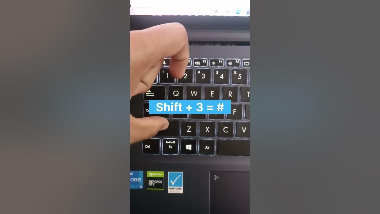 How to press hashtag in laptop/pc #shorts #hastag #computertips  #viralreels