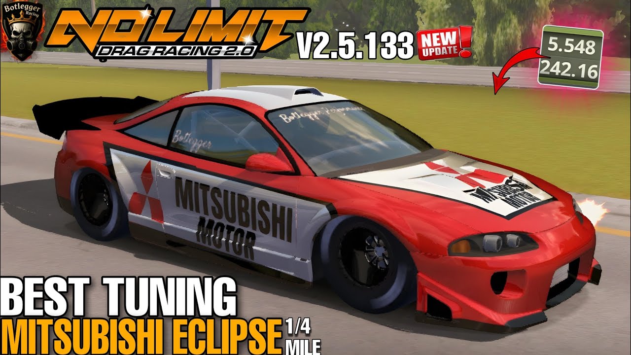 Latest Tune Mitsubishi Eclipse 5.5 second in 1/4 mile no limit drag ...