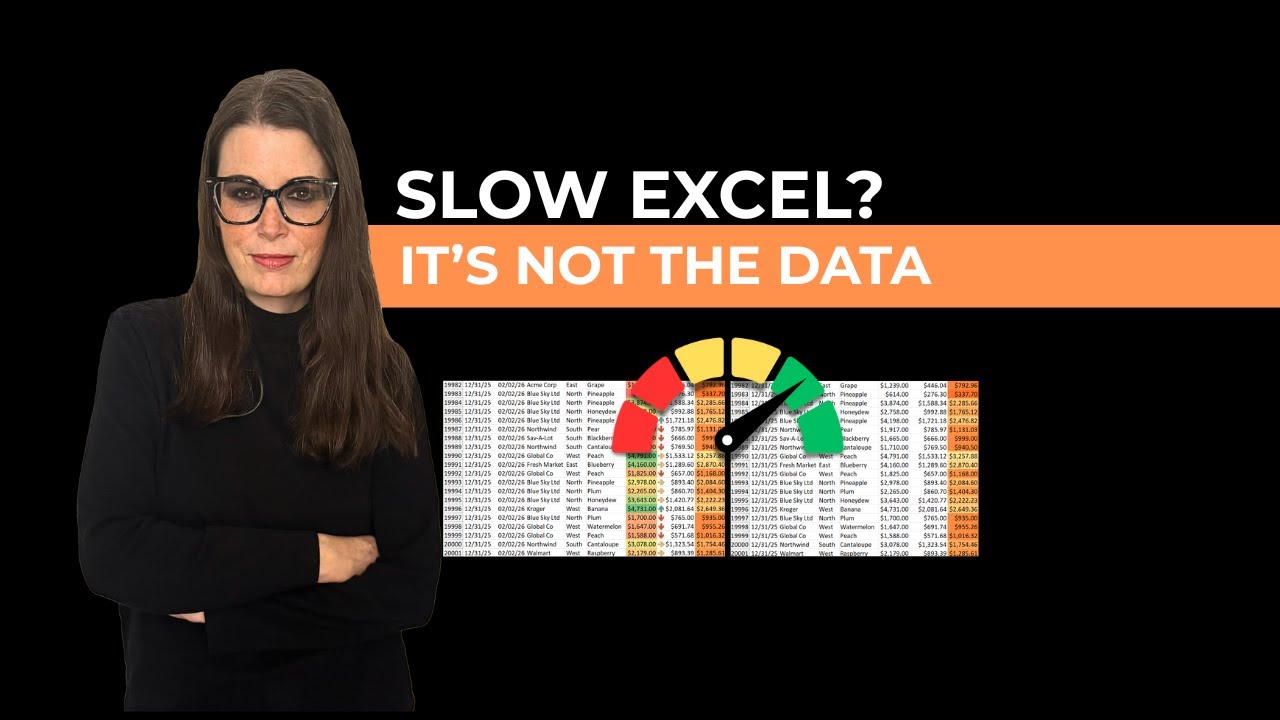 Excel Performance Excel Performance Optimization for Large Spreadsheets - YouTube