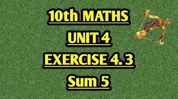 10th maths EXERCISE 4.3 sum 5 UNIT 4 english medium in tamil GEOMETRY