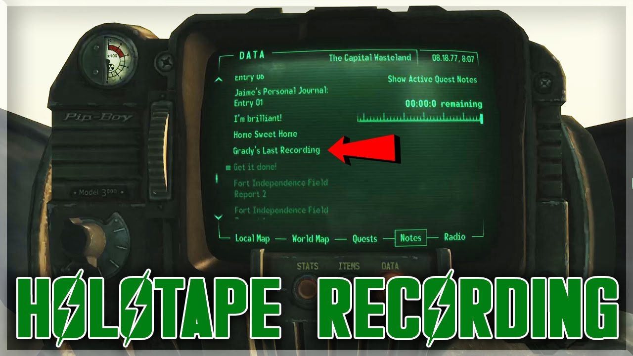 Grady's Last Recording (Fallout 3 Holotape Recording) - YouTube