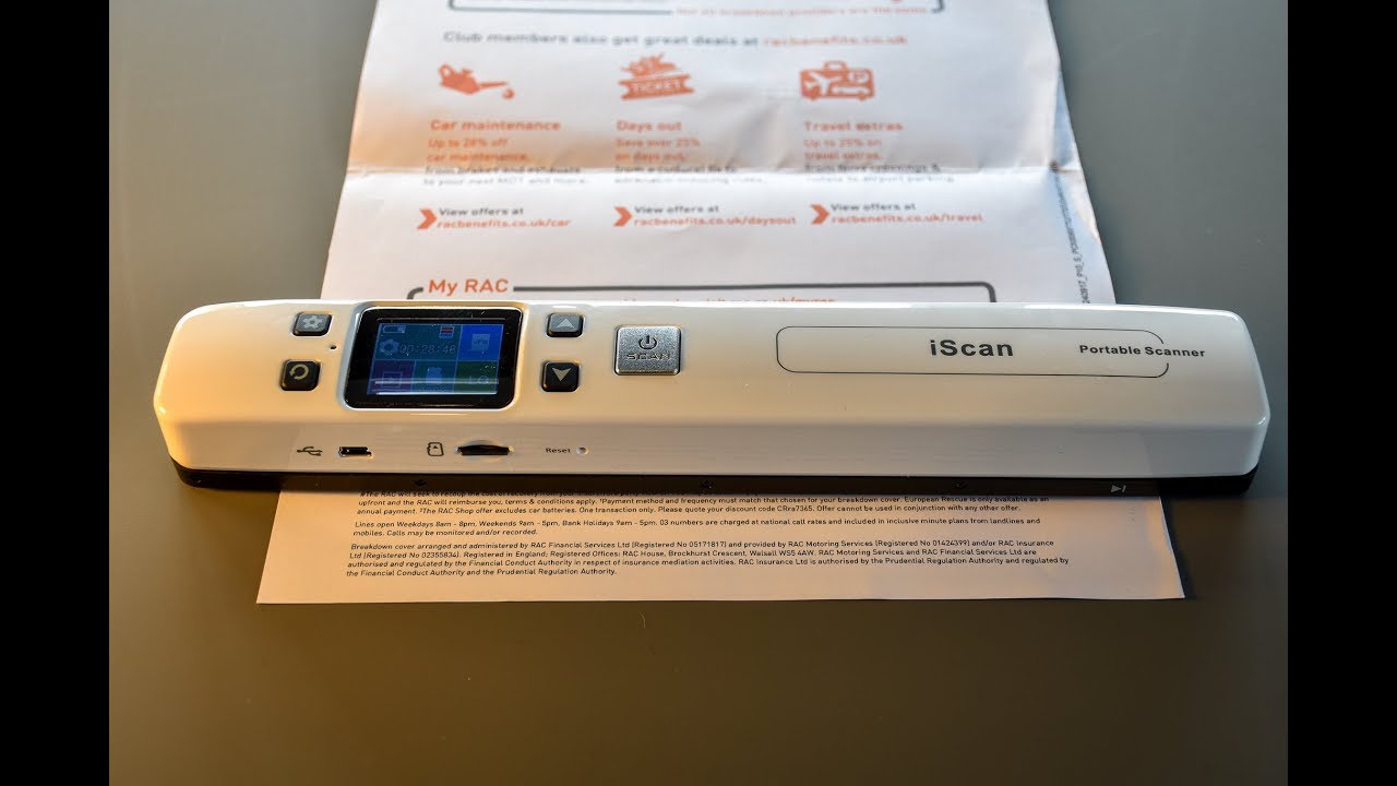 Portable Handheld Scanner, Wand Scanner for A4 Documents Pictures