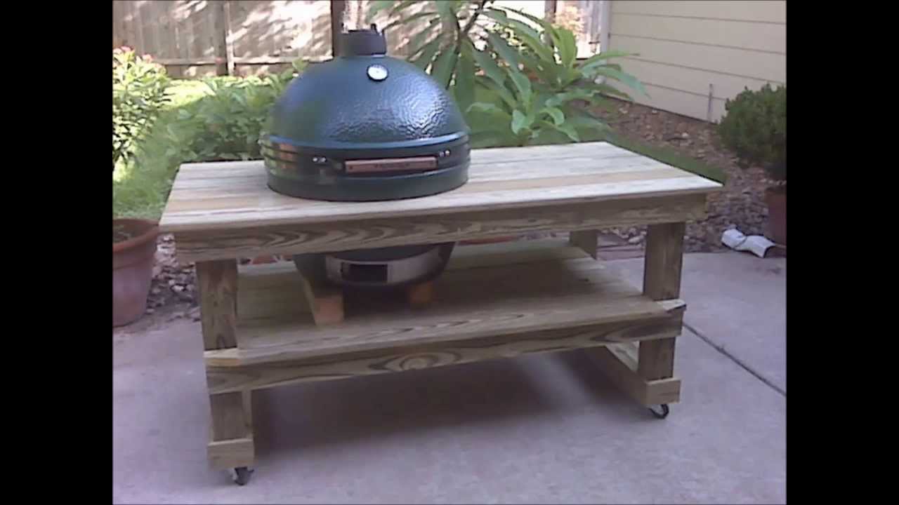 Table for Big Green Egg - YouTube