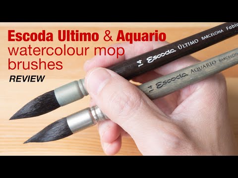 Escoda Ultimo vs Aquario watercolour mop brushes (review)