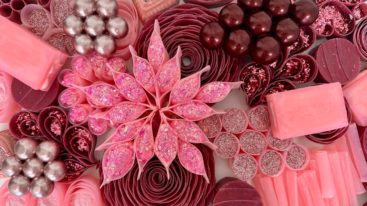 Crushing Soap #100 | ASMR SOAP | Clay Cracking. Soap boxes with starch, foam & glitter.