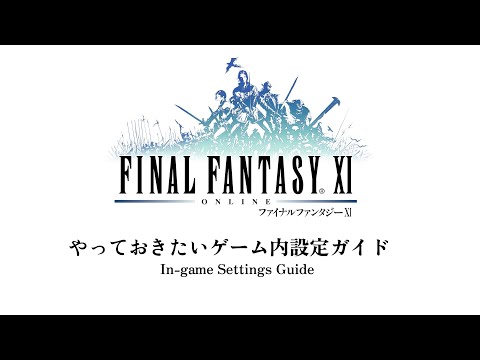 FINAL FANTASY XI: In-game Settings Guide 『FFXI』やっておきたいゲーム内設定ガイド