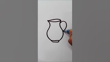 How to Draw a Water Jug | Easy Water Jug Drawing #shorts