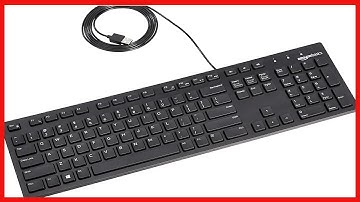Amazon Basics Low Profile Wired USB Keyboard with US Layout QWERTY, Matte Black
