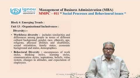 MMPC - 011 (Part- 15) Social processes and behavioural issues