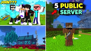 Top 5 Best Public SMP For Minecraft PE || Public Server For MCPE || Vizag OP