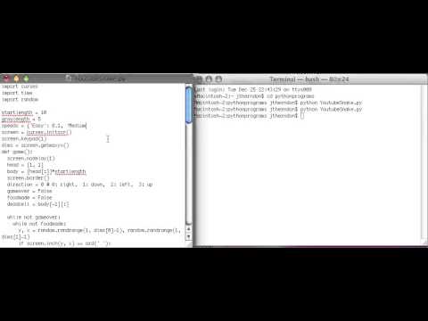 Python Curses Snake Tutorial 5: Global Variables - YouTube