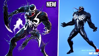 New Venom Bundle Showcase. We Are Venom Emote, Back Bling & Symbiote Slasher Pickaxe Fortnite